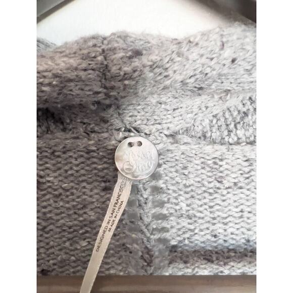 Margaret O'leary Sweater Knit Open Cardigan Pockets Grey XS Small Lagenlook - Picture 5 of 9